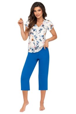 Piżama Damska Model Astrid 3/4 Cobalt - Donna Donna