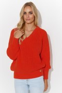 Sweter Damski Model S140 Orange - Makadamia Makadamia