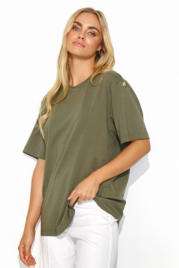 T-shirt Damski Model M826 Khaki - Makadamia Makadamia