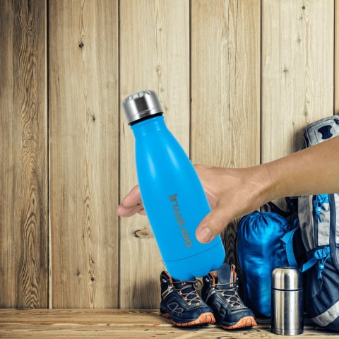 Butelka termiczna Kamai Gio Style, stal nierdzewna, niebieska, pojemność 0,35L Kamai Gio Style