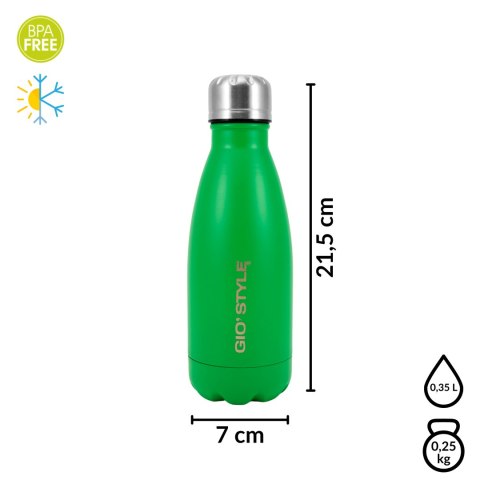 Butelka termiczna Kamai Gio Style, stal nierdzewna, zielona, pojemność 0,35L Kamai Gio Style