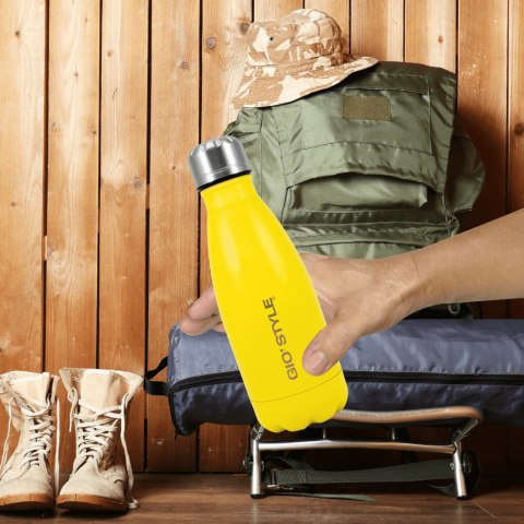 Butelka termiczna Kamai Gio Style, stal nierdzewna, żółta, pojemność 0,35L Kamai Gio Style