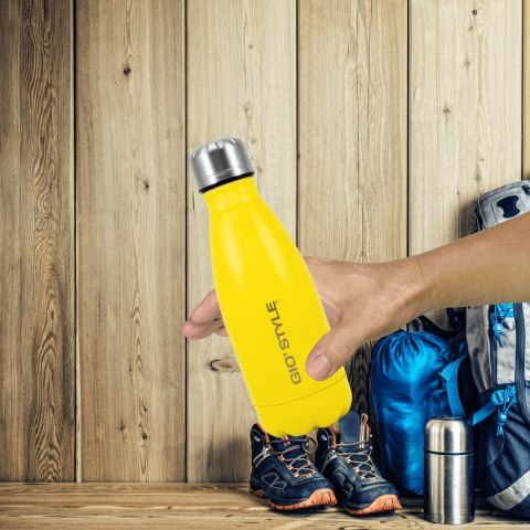 Butelka termiczna Kamai Gio Style, stal nierdzewna, żółta, pojemność 0,35L Kamai Gio Style