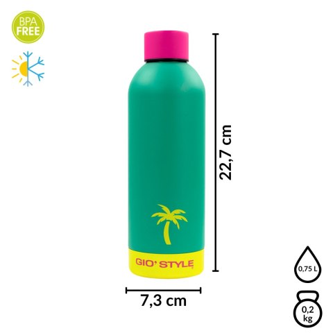 Butelka termiczna Kamai Gio Style, stal nierdzewna, zielona, pojemność 0,75L Kamai Gio Style