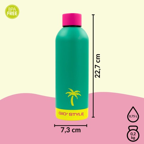 Butelka termiczna Kamai Gio Style, stal nierdzewna, zielona, pojemność 0,75L Kamai Gio Style