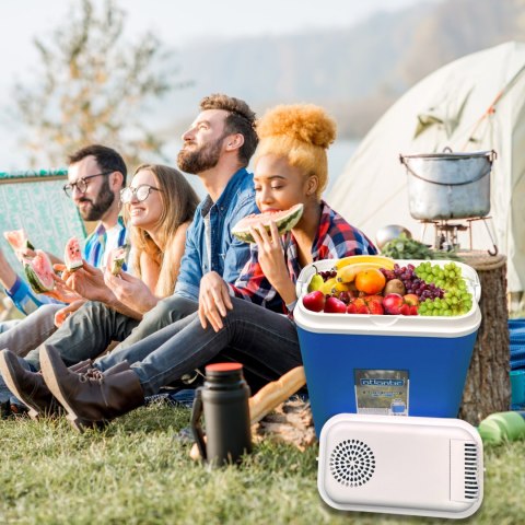 Lodówka CEGECO 18L Niebieska Biała Pokrywa Kamai Kamai COOLBOX