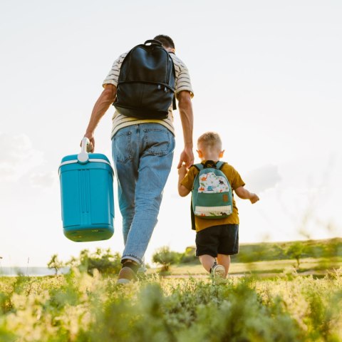 Lodówka turystyczna 20L KAMAI ICEBERG na wkłady mrożące, turkusowa z białą rączką EDA