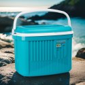 Lodówka turystyczna 42L KAMAI ICEBERG na wkłady mrożące, turkusowa z białą rączką EDA