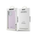 DKNY Liquid Silicone Small Metal Logo MagSafe - Etui iPhone 14 Pro Max (różowy)