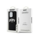 DKNY Liquid Silicone White Printed Logo MagSafe - Etui iPhone 13 Pro (czarny)