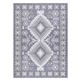 Dywan VINEA AZTEC  niebieski 80x150 Hakano - RUG/LU/VINEA/AZTEC/BLUE+CREAM/80x150