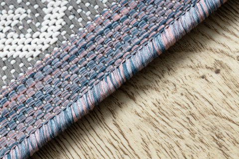 Dywan VINEA AZTEC  niebieski 80x150 Hakano - RUG/LU/VINEA/AZTEC/BLUE+CREAM/80x150