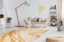 Dywan VINEA MARBLE  kremowy 160x220 Hakano - RUG/LU/VINEA/MARBLE/CREAM+MUSTARD/160x220
