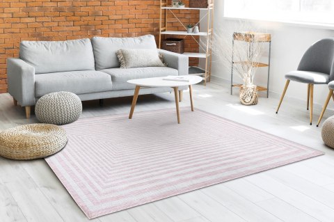 Dywan VINEA MAZE  pudrowy róż 120x170 Hakano - RUG/LU/VINEA/MAZE/POWDERPINK+CREAM/120x170