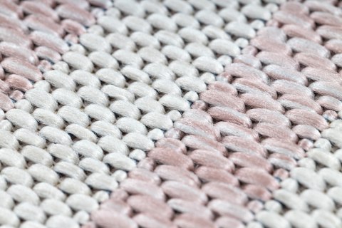 Dywan VINEA MAZE  pudrowy róż 120x170 Hakano - RUG/LU/VINEA/MAZE/POWDERPINK+CREAM/120x170
