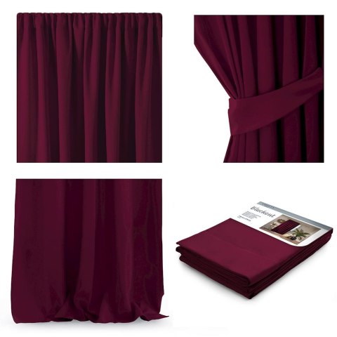 - CURT/AH/BLACKOUT/PLEAT/WINE/N/140X270/1PC