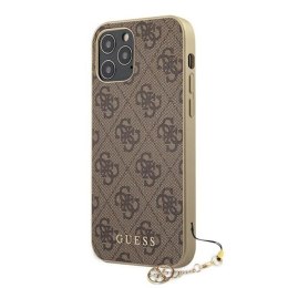 Guess 4G Charms Collection - Etui iPhone 12 Pro Max (brązowy)