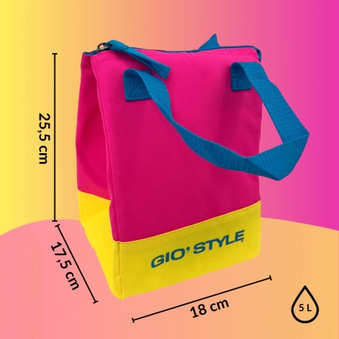 Torba lunchowa Kamai Gio Style, w kolorze różowym, pojemność 5L Giostyle