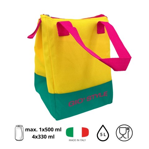 Torba lunchowa Kamai Gio Style, w kolorze żółtym, pojemność 5L Giostyle