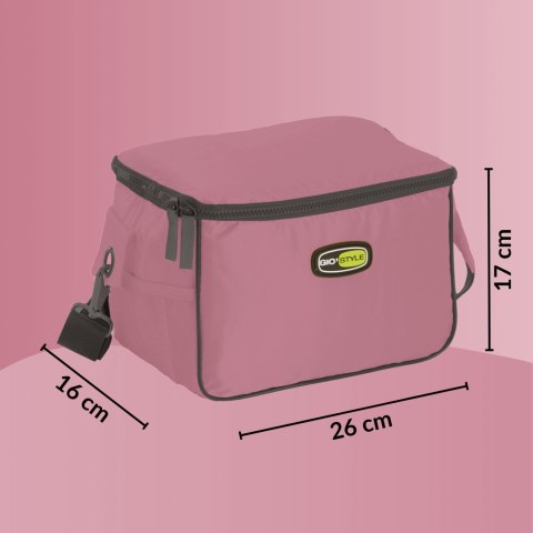 Torba lunchowa Kamai Gio Style na ramię, pastelowy róż, pojemność 7L Giostyle