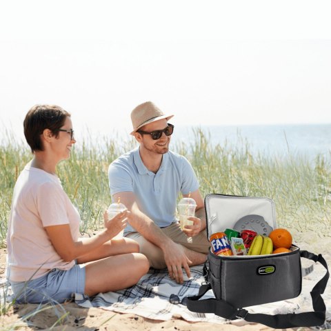 Torba lunchowa Kamai Gio Style na ramię, pastelowy szary, pojemność 7L Giostyle