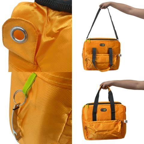 Torba termiczna Kamai Gio Style na ramię, pomarańczowa, z kieszeniami i rączką do noszenia, pojemność 33L Giostyle