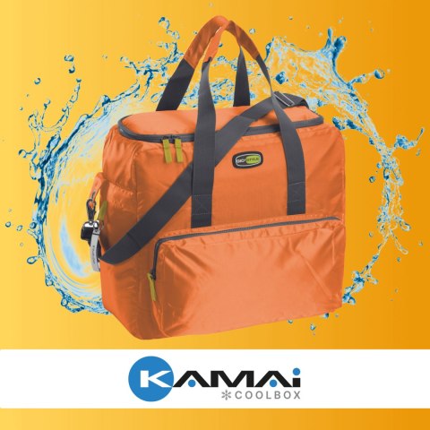 Torba termiczna Kamai Gio Style na ramię, pomarańczowa, z kieszeniami i rączką do noszenia, pojemność 33L Giostyle