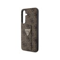 Guess Grip Stand 4G Triangle Strass Logo - Etui Samsung Galaxy S24+ (brązowy)