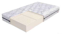 Komfortowy materac lateksowy 7stref H2 VALORE 80x200x19 TENCEL CARO