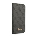 Guess 4G Metal Camera Outline Booktype Case - Etui iPhone 14 Pro (czarny)