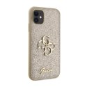 Guess Glitter Script Big 4G - Etui iPhone 11 (złoty)