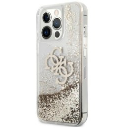 Guess Liquid Glitter 4G Big Logo - Etui iPhone 13 Pro Max (złoty)