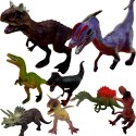 ZESTAW DINOZAURY DINOZAUR FIGURKI T-REX DUŻE 8 SZT