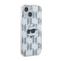 Karl Lagerfeld IML Choupette Head & Monogram - Etui iPhone 15 / 14 / 13 (przezroczysty)