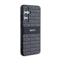 DKNY Leather Mono Stripe & Metal Logo - Etui Samsung Galaxy S24 (czarny)