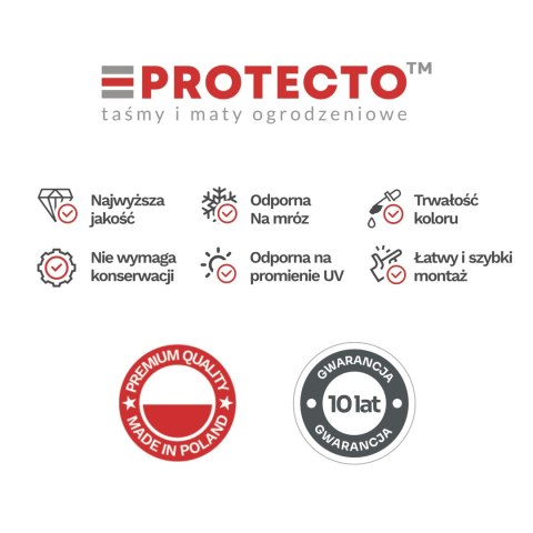 Taśma ogrodzeniowa 50mb Thermoplast® CLASSIC LINE 4,75cm ZIELONA PROTECTO