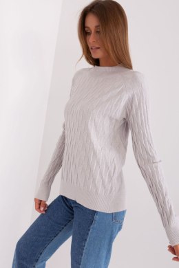 Sweter Damski Model AT-SW-2326.37X Light Grey - AT AT