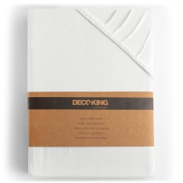 Prześcieradło AMBER kolor biały styl klasyczny materiał jersey 200-220x200x30