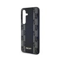 DKNY Leather Checkered Mono Pattern MagSafe - Etui Samsung Galaxy S24+ (czarny)