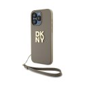 DKNY Wrist Strap Stock Logo - Etui iPhone 15 Pro (beżowy)