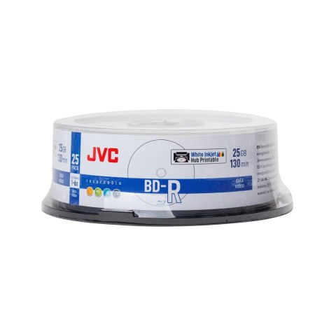 JVC BD-R 25GB 6X INKJET WHITE PRINTABLE WATERPROOF PHOTO GLOSSY CAKE*25 70L71KJCK0005