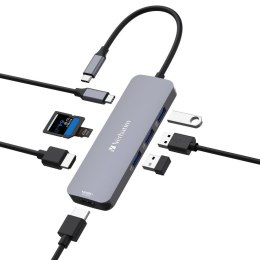 VERBATIM USB-C PRO 8 PORT HUB 2 x HDMI 4K SD 3.2 GEN1 CMH-08 32151