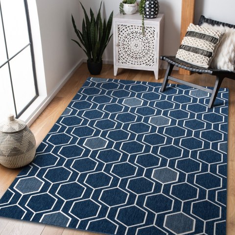 Dywan WINK HEXAGON kolor niebieski 160x230 Hakano - RUG/LU/WINK/HEXAGON/BLUE/160x230