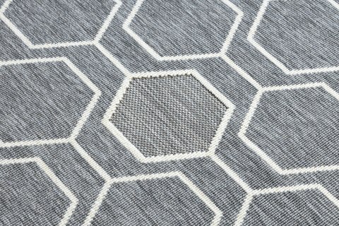 Dywan WINK HEXAGON kolor szary 140x200 Hakano - RUG/LU/WINK/HEXAGON/GREY/140x200
