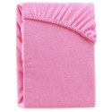 Prześcieradło RUBY kolor różowy styl klasyczny materiał frotte 220-240x220 AmeliaHome - FITTEDFRO/AH/RUBY/PINK21/220-240x220+30