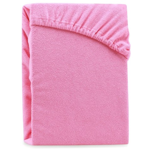 Prześcieradło RUBY kolor różowy styl klasyczny materiał frotte 220-240x220 AmeliaHome - FITTEDFRO/AH/RUBY/PINK21/220-240x220+30