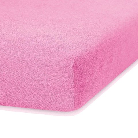 Prześcieradło RUBY kolor różowy styl klasyczny materiał frotte 220-240x220 AmeliaHome - FITTEDFRO/AH/RUBY/PINK21/220-240x220+30