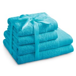 Ręcznik AMARI - AMELIAHOME kolor turkusowy styl klasyczny 2*70x140+2*50x100 AmeliaHome - TOWEL/AH/AMARI/TUR/SET2*70x140+2*50x100