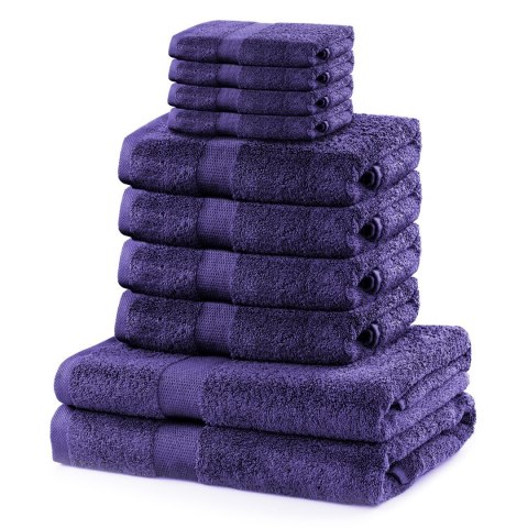 Ręcznik MARINA kolor fioletowy styl klasyczny materiał bawełna 2*70x140+4*50x100+4*30x50 DecoKing - TOWEL/MARINA/PUR/SET2*70x140