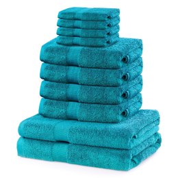 Ręcznik MARINA kolor turkusowy styl klasyczny materiał bawełna 2*70x140+4*50x100+4*30x50 DecoKing - TOWEL/MARINA/TUR/SET2*70x140